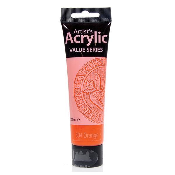 Phoenix ακρυλικό χρώμα 304 Orange, σωληνάριο 100ml 1 Phoenix ακρυλικό χρώμα 304 Orange, σωληνάριο 100ml