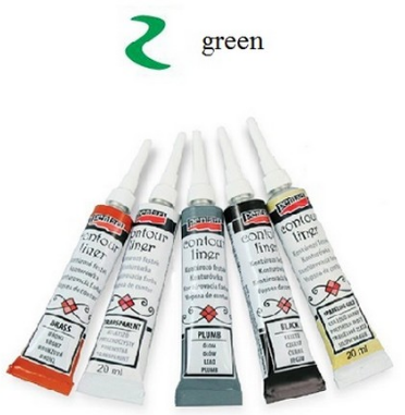 Contour Liner Pentart 20ml – Green 11033 1 Contour Liner Pentart 20ml – Green 11033