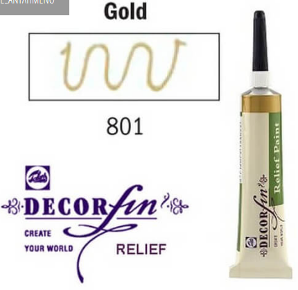 Relief 20ml Decorfin 801 Gold 1 Relief 20ml Decorfin 801 Gold