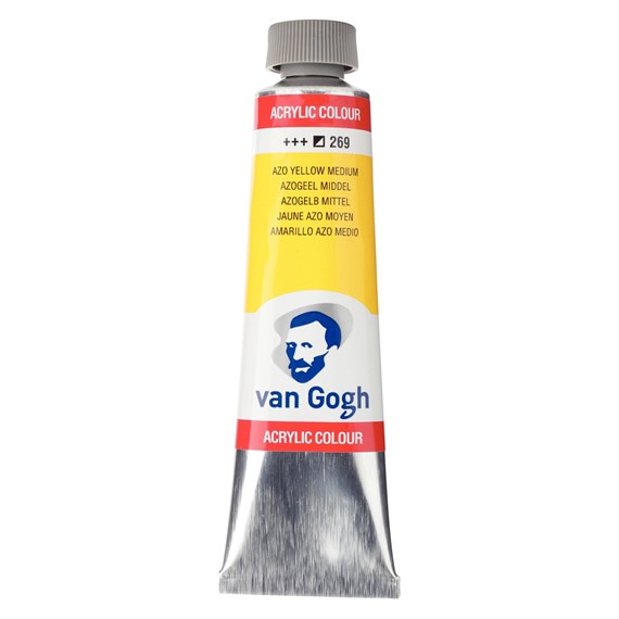 Talens van gogh ακρυλικό χρώμα 269 azo yellow medium 40ml 1 Talens van gogh ακρυλικό χρώμα 269 azo yellow medium 40ml
