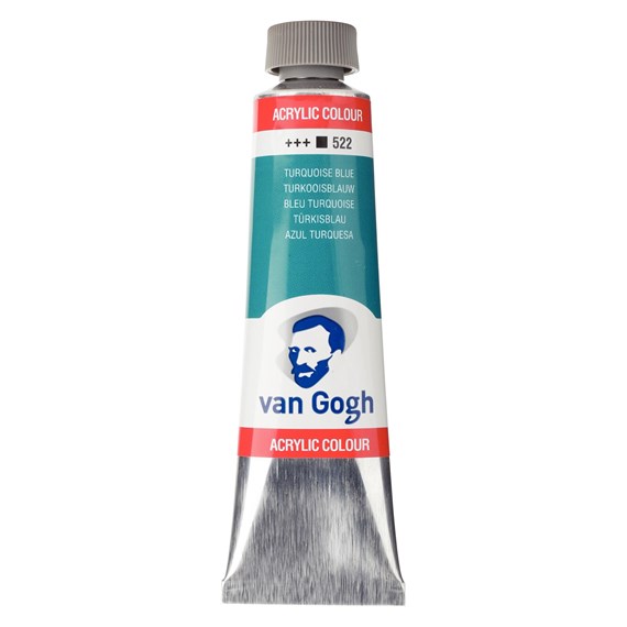 Talens van gogh ακρυλικό χρώμα 522 turquoise blue 40ml 1 Talens van gogh ακρυλικό χρώμα 522 turquoise blue 40ml