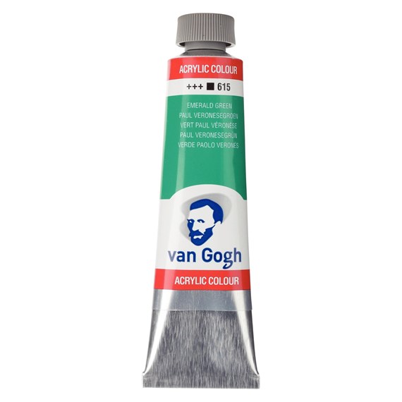 Talens van gogh ακρυλικό χρώμα 615 emerald green 40ml 1 Talens van gogh ακρυλικό χρώμα 615 emerald green 40ml
