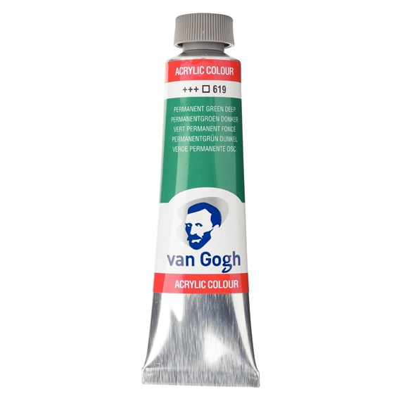 Talens van gogh ακρυλικό χρώμα 619 Permanent Green Deep 40ml 1 Talens van gogh ακρυλικό χρώμα 619 Permanent Green Deep 40ml