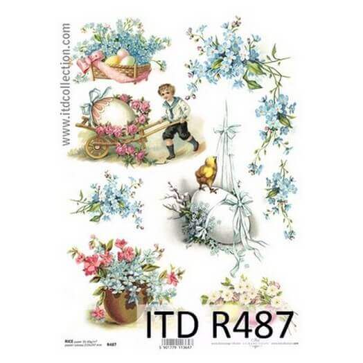 Ριζόχαρτο πασχαλινό ITD Collection, 21x29cm, R487 1 Ριζόχαρτο πασχαλινό ITD Collection, 21x29cm, R487