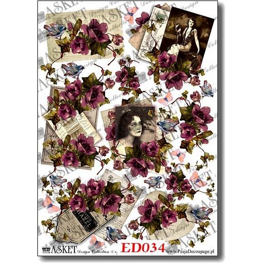 Χαρτί Decoupage Asket 30x40cm, ED034 1 Χαρτί Decoupage Asket 30x40cm, ED034