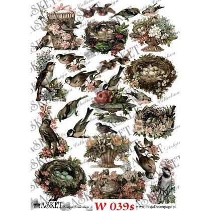 Χαρτί Decoupage Asket 30x40cm, W039S 1 Χαρτί Decoupage Asket 30x40cm, W039S