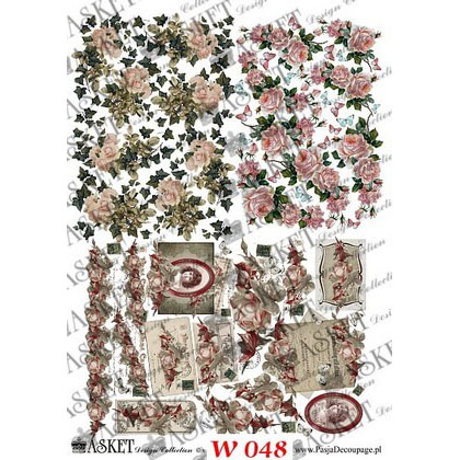 Χαρτί Decoupage Asket 30x40cm, W048 1 Χαρτί Decoupage Asket 30x40cm, W048