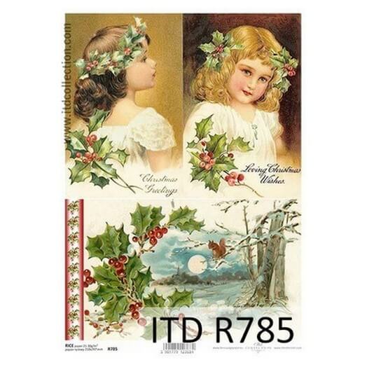 Ριζόχαρτο ITD Χριστουγεννιάτικο, 21x29cm 1 Ριζόχαρτο ITD Χριστουγεννιάτικο, 21x29cm