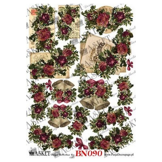 Χαρτί Decoupage Asket 30x40cm, Christmas, BN090 1 Χαρτί Decoupage Asket 30x40cm, Christmas, BN090