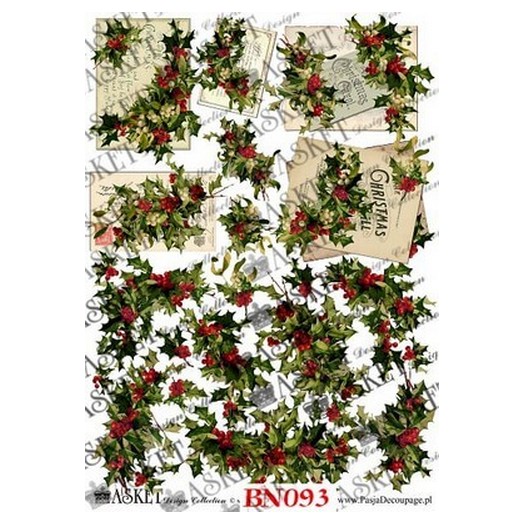 Χαρτί Decoupage Asket 30x40cm, Christmas, BN093 1 Χαρτί Decoupage Asket 30x40cm, Christmas, BN093
