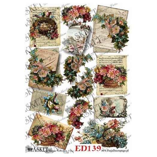 Χαρτί Decoupage Asket 30x40cm, ED139 1 Χαρτί Decoupage Asket 30x40cm, ED139