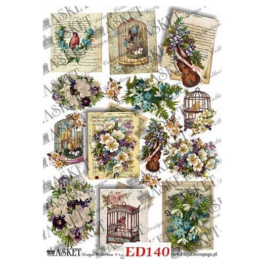 Χαρτί Decoupage Asket 30x40cm, ED140 1 Χαρτί Decoupage Asket 30x40cm, ED140