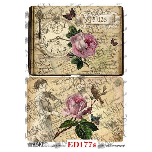Χαρτί Decoupage Asket 30x40cm, ED177s 1 Χαρτί Decoupage Asket 30x40cm, ED177s