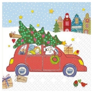 Χαρτοπετσέτα για Decoupage, Χριστουγεννιάτικη 33x33cm, 1τεμ. 72-7095-20