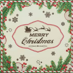 Χαρτοπετσέτα για Decoupage, Χριστουγεννιάτικη, 1τεμ. 611706