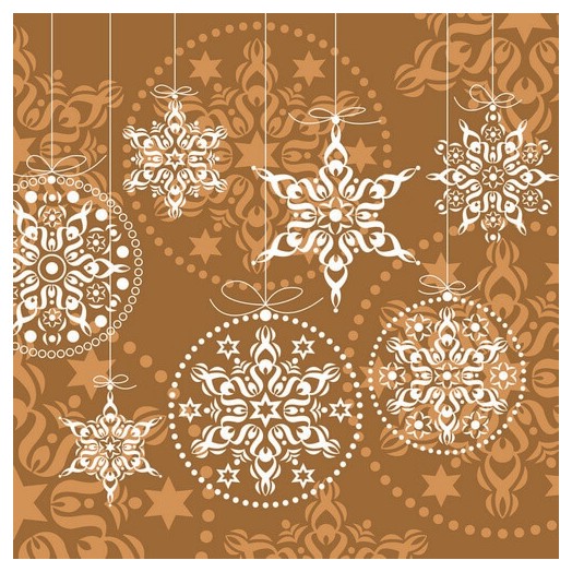 Χαρτοπετσέτα για decoupage, Decorations gold, 1τεμ. 74571 1 Χαρτοπετσέτα για decoupage, Decorations gold, 1τεμ. 74571