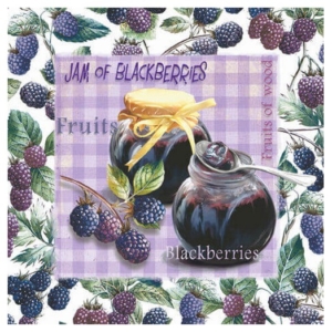 Χαρτοπετσέτα για Decoupage Ti-flair Jam of Blackberries, 1τεμ. 345701