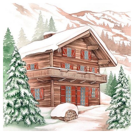 Χαρτοπετσέτα για Decoupage χριστουγεννιάτικη Winter Chalet, 1τεμ. 33310615 1 Χαρτοπετσέτα για Decoupage χριστουγεννιάτικη Winter Chalet, 1τεμ. 33310615