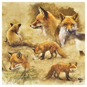Χαρτοπετσέτα για Decoupage, Portraits Of Foxes, 1 τεμ. 13311005