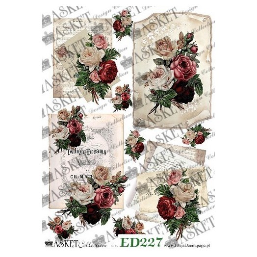 Χαρτί Decoupage Asket 30x40cm, ED227 1 Χαρτί Decoupage Asket 30x40cm, ED227