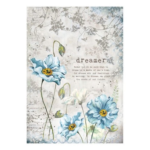 Ριζόχαρτο Stamperia 21x29cm A4, Dreamer DFSA4249 1 Ριζόχαρτο Stamperia 21x29cm A4, Dreamer DFSA4249