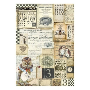 Ριζόχαρτο Stamperia 21x29cm A4,  Alchemy Alphabet DFSA4261