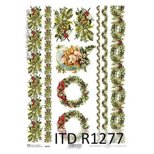 Ριζόχαρτο ITD Χριστουγεννιάτικο, 21x29cm, R1277 1 Ριζόχαρτο ITD Χριστουγεννιάτικο, 21x29cm, R1277
