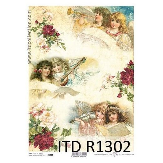 Ριζόχαρτο ITD Χριστουγεννιάτικο, 21x29cm, R1302 1 Ριζόχαρτο ITD Χριστουγεννιάτικο, 21x29cm, R1302