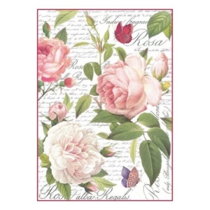 Ριζόχαρτο Stamperia 21x29cm A4, Vintage Rose DFSA4304