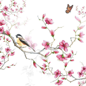 Χαρτοπετσέτα για Decoupage, Birds & Blossoms White 1 τεμ. 13311215