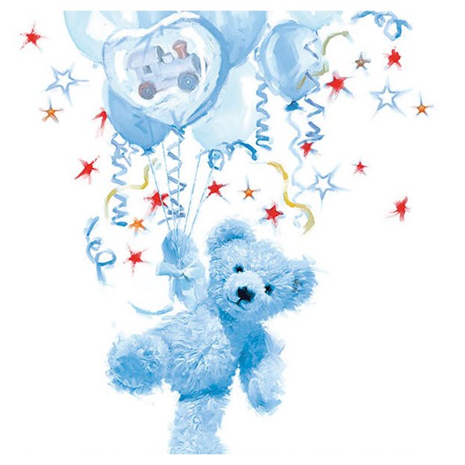 Χαρτοπετσέτα για Decoupage, Teddy Blue , 1τεμ. 13310090 1 Χαρτοπετσέτα για Decoupage, Teddy Blue , 1τεμ. 13310090