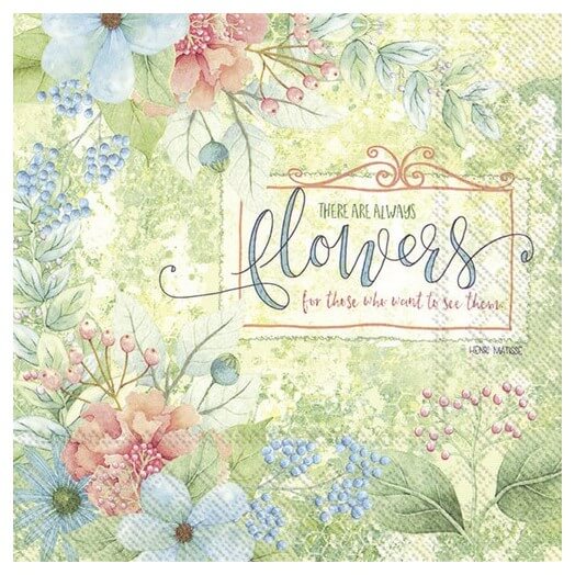 Χαρτοπετσέτα για Decoupage, There are always flowers, 1τεμ. L778300 1 Χαρτοπετσέτα για Decoupage, There are always flowers, 1τεμ. L778300