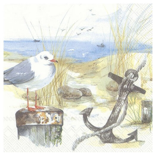 Χαρτοπετσέτα για Decoupage, Seagulls, 1τεμ. L781400 1 Χαρτοπετσέτα για Decoupage, Seagulls, 1τεμ. L781400