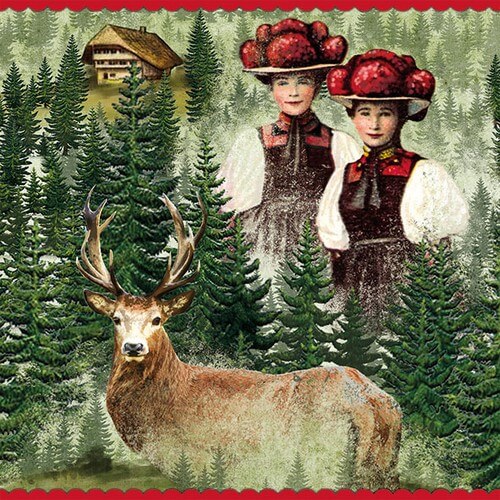 Χαρτοπετσέτα για decoupage, In the forest, 1 τεμ. 13312355 1 Χαρτοπετσέτα για decoupage, In the forest, 1 τεμ. 13312355