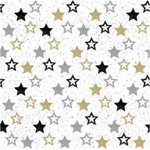 Χαρτοπετσέτα για Decoupage Χριστουγεννιάτικη, Stars All Over Black, 1τεμ. 33312293