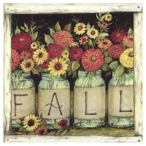 Χαρτοπετσέτα για decoupage, Fall mason jars, 1 τεμ. L798100