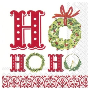 Χαρτοπετσέτα για Decoupage Χριστουγεννιάτικη, X-mas hohoho, 1τεμ. L801200