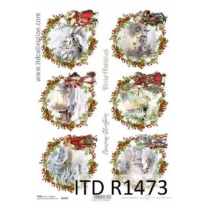 Ριζόχαρτο ITD Χριστουγεννιάτικο, 21x29cm, R1473