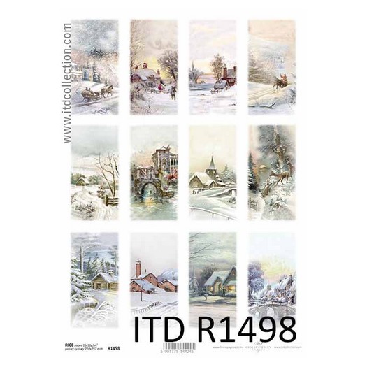 Ριζόχαρτο ITD Χριστουγεννιάτικο, 21x29cm, R1498 1 Ριζόχαρτο ITD Χριστουγεννιάτικο, 21x29cm, R1498
