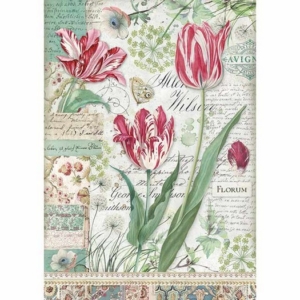 Ριζόχαρτο Stamperia 21x29cm A4, Red Tulip DFSA4354