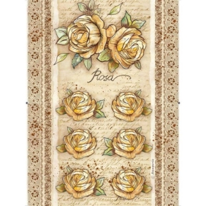 Ριζόχαρτο Stamperia 21x29cm A4, Roses & Flowers by Donatella, Rose DFSA4380
