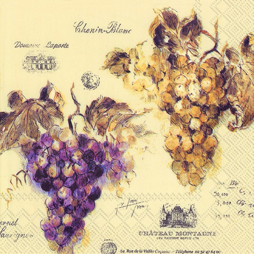 Χαρτοπετσέτα για decoupage, Vin de France, 1 τεμ. L830900 1 Χαρτοπετσέτα για decoupage, Vin de France, 1 τεμ. L830900