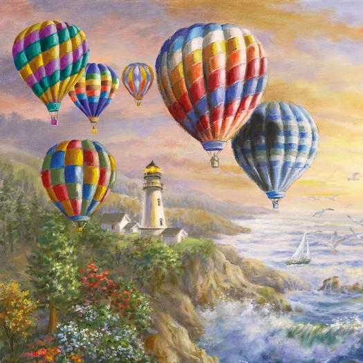 Χαρτοπετσέτα για decoupage, Hot Air ballons, 1τεμ. 13314205 1 Χαρτοπετσέτα για decoupage, Hot Air ballons, 1τεμ. 13314205