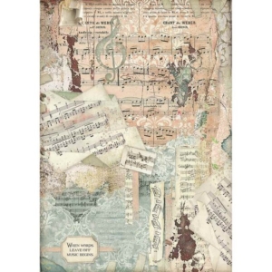 Ριζόχαρτο Stamperia 29,7x42cm A3, Music DFSA3057