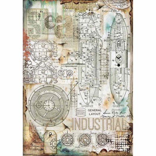 Ριζόχαρτο Stamperia 21x29cm A4, Sea World Industrial DFSA4433 1 Ριζόχαρτο Stamperia 21x29cm A4, Sea World Industrial DFSA4433