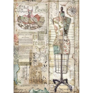 Ριζόχαρτο Stamperia 21x29cm A4, Mannequin DFSA4442