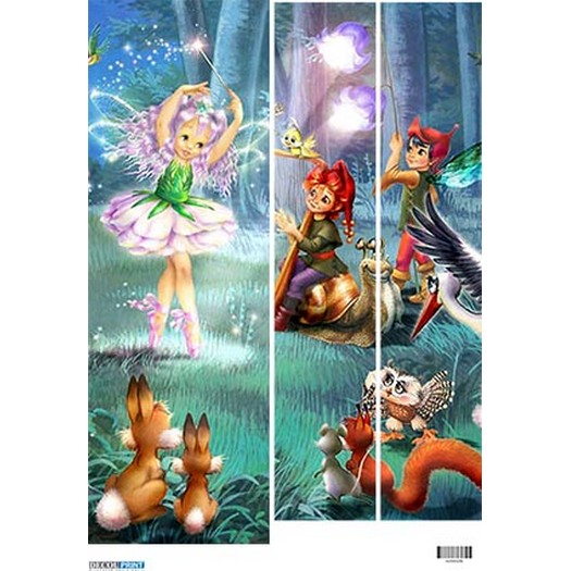 Ριζόχαρτο για λαμπάδες 29,7x42cm, Α3, Fairy and elves, 4200109 1 Ριζόχαρτο για λαμπάδες 29,7x42cm, Α3, Fairy and elves, 4200109