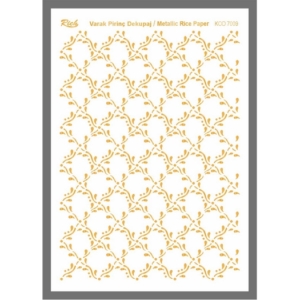 Ριζόχαρτο μεταλλικό Gold Rich, 29x42cm, GOLD7009