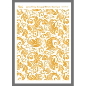 Ριζόχαρτο μεταλλικό Gold Rich, 29x42cm, GOLD7010