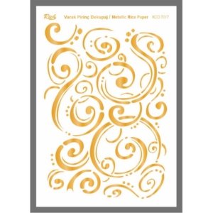 Ριζόχαρτο μεταλλικό Gold Rich, 29x42cm, GOLD7017